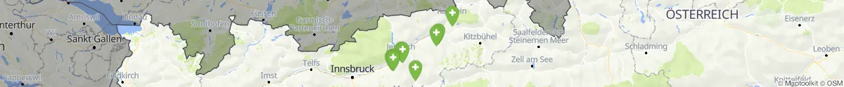 Kartenansicht für Apotheken-Notdienste in der Nähe von Brandenberg (Kufstein, Tirol)